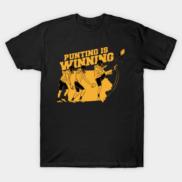 Punting Is Winning // Funny Football Punter Iowa T-Shirt by SLAG_Creative